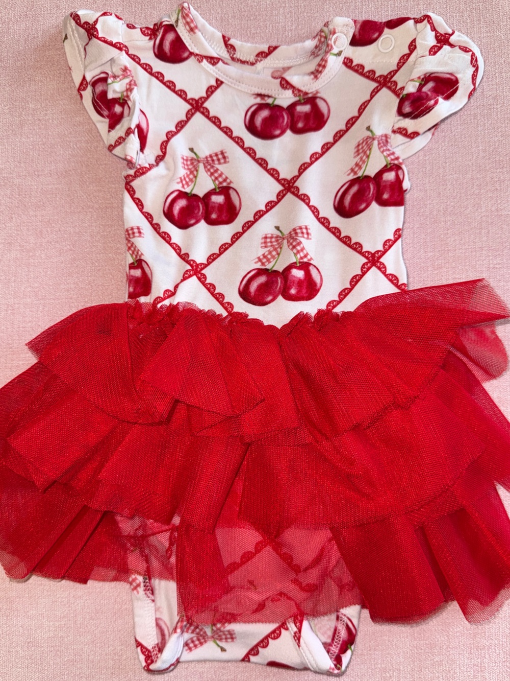 Posh Peanut Tulle Bodysuit Dress 🍒